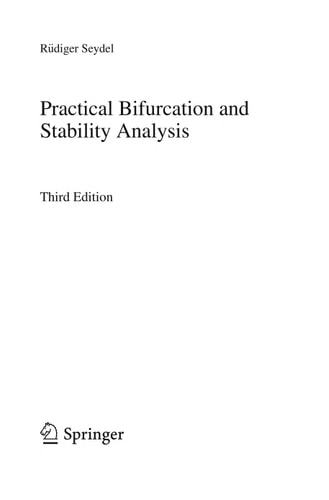 Practical Bifurcation and Stability Analysis (3rd Edition)