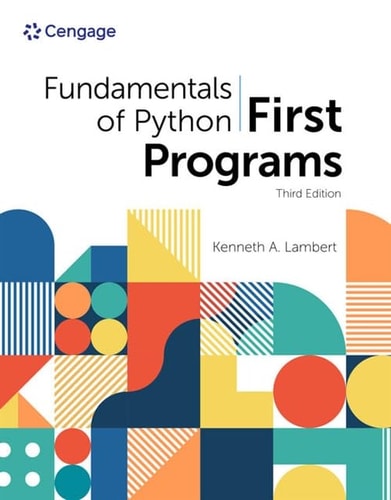 Fundamentals of Python First Programs (3rd Edition)