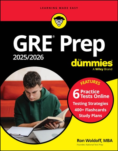 GRE Prep 2025/2026 For Dummies (Book + 6 Practice Tests + 400 Flashcards Online) (13th Edition)