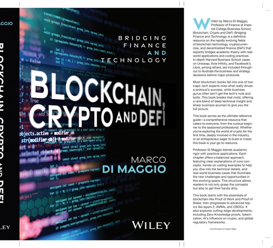 Blockchain, Crypto and DeFi Bridging Finance and Technology (1st Edition)