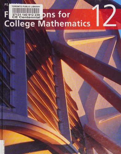 Foundations for College Mathematics 12 (1st Edition)