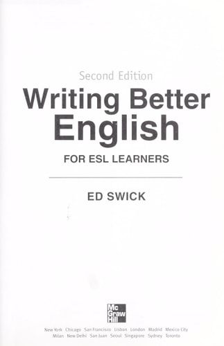 Writing Better English for ESL Learners, Second Edition