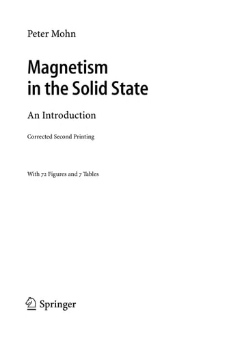 Magnetism in the Solid State (An Introduction) (2nd Edition)