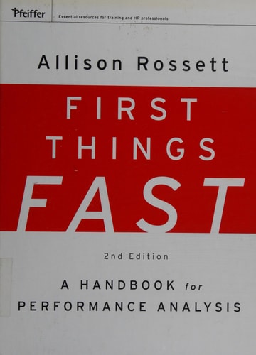 First Things Fast (A Handbook for Performance Analysis) (2nd Edition)