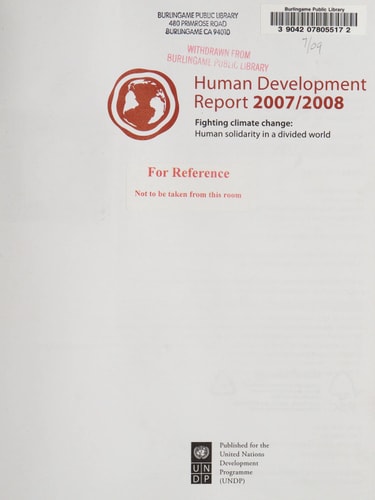 Human Development Report 2007/2008 (Fighting climate change: Human solidarity in a divided world) (5th Edition)