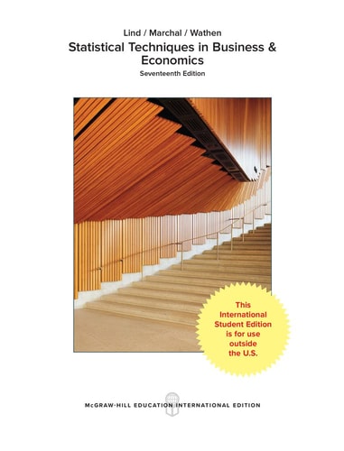 Statistical Techniques in Business & Economics (17th Edition)