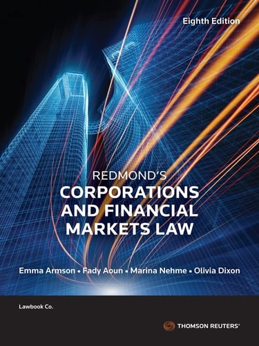 Redmond's Corporations & Financial Markets Law (8th Edition)
