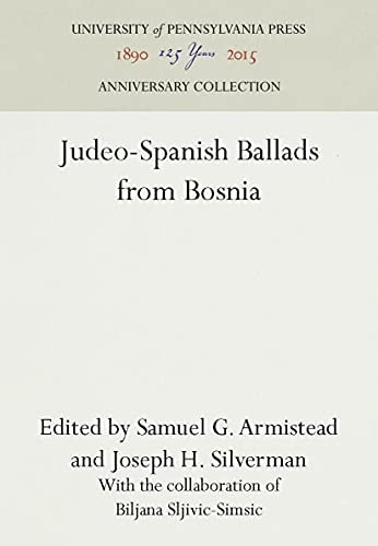 Judeo-Spanish Ballads from Bosnia (2016th Edition)