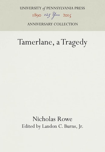 Tamerlane, a Tragedy (2016th Edition)