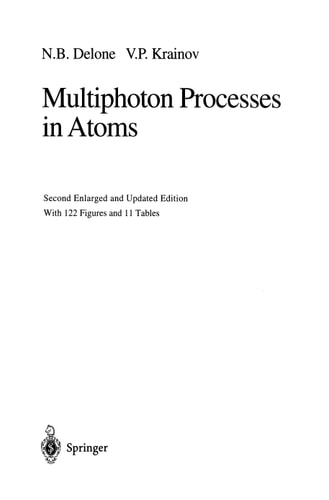 Multiphoton Processes in Atoms (Second Enlarged and Updated Edition With 122 Figures and 11 Tables)