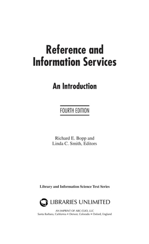Reference and Information Services (An Introduction) (4th Edition)