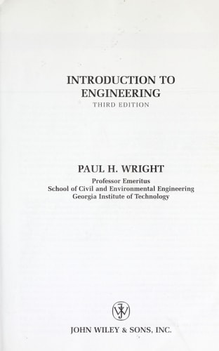 Introduction to Engineering Library (3rd Edition)