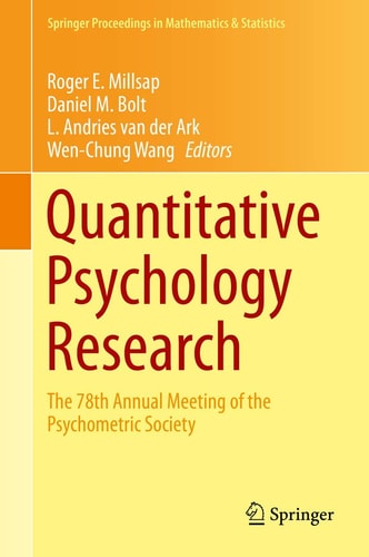 Quantitative Psychology Research (The 78th Annual Meeting of the Psychometric Society)