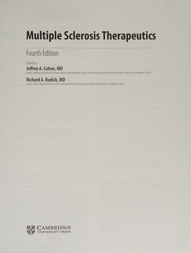 Multiple Sclerosis Therapeutics (4th Edition)