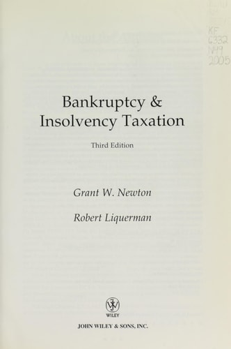 Bankruptcy and Insolvency Taxation (3rd Edition)