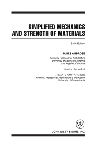 Simplified Mechanics and Strength of Materials (6th Edition)