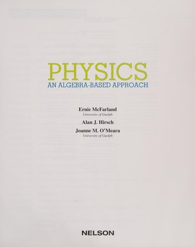 Physics An Algebra-Based Approach (1st Edition)