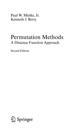 Permutation Methods (A Distance Function Approach) (2nd Edition)