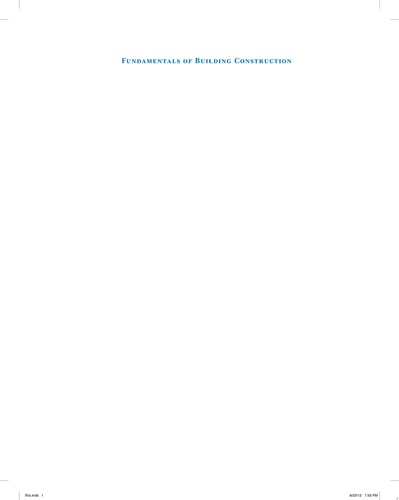 Fundamentals of Building Construction Materials and Methods (6th Edition)