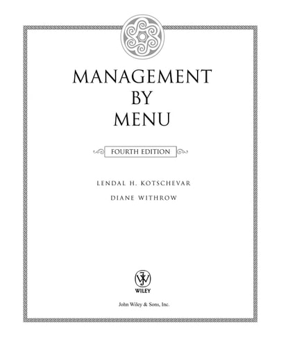 Management by Menu (4th Edition)
