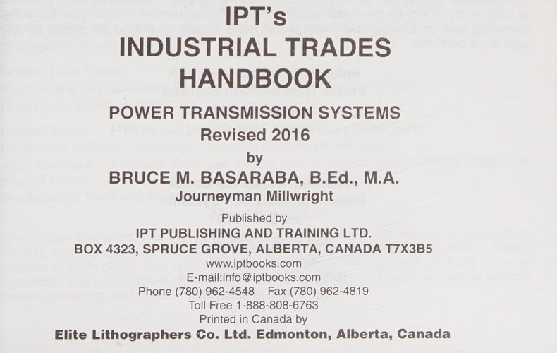 IPT's Industrial Trades Handbook Power Transmission Systems (1st Edition)