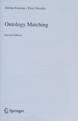 Ontology Matching (2nd Edition)