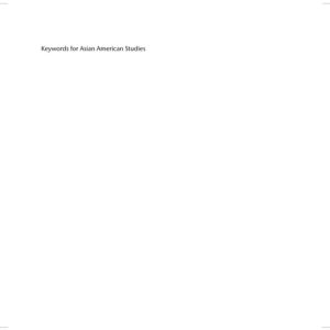 Keywords for Asian American Studies (1st Edition)