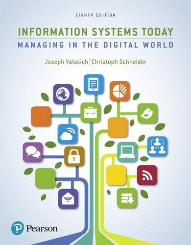 Information Systems Today (Managing the Digital World) (8th Edition)