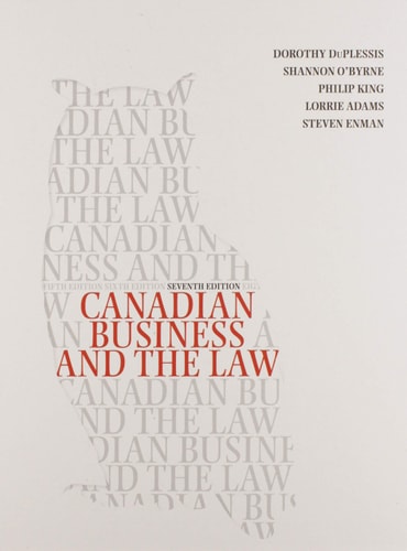 Canadian Business and the Law (7th Edition)