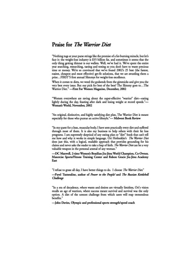 The Warrior Diet (Switch on Your Biological Powerhouse For High Energy, Explosive Strength, and a Leaner, Harder Body) (2nd Edition)