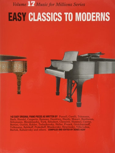 Easy Classics to Moderns (Music for Millions, Vol. 17) (Unstated Edition)