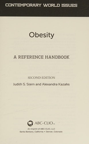 Obesity: A Reference Handbook (2nd Edition)