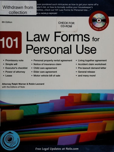 101 Law Forms for Personal Use (8th Edition)