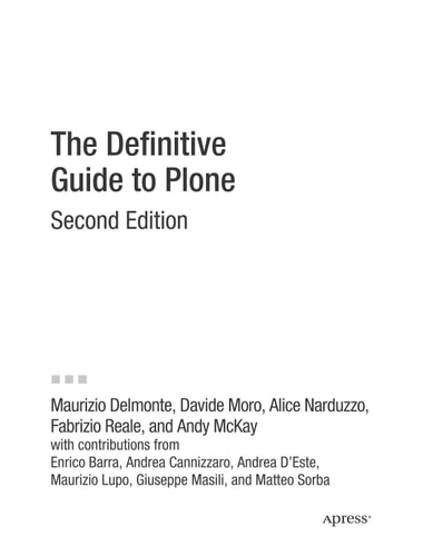 The Definitive Guide to Plone (2nd Edition)