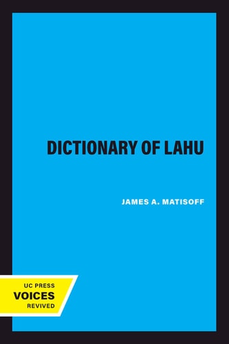 The Dictionary of Lahu (2020th Edition)
