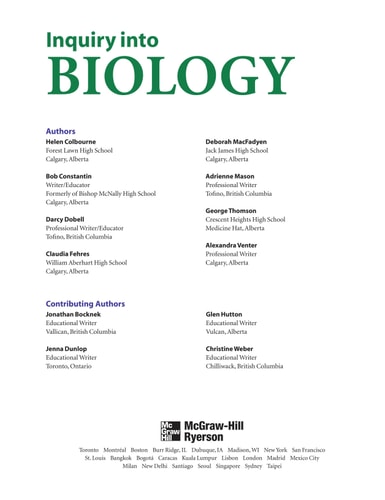Inquiry Into Biology (1st Edition)