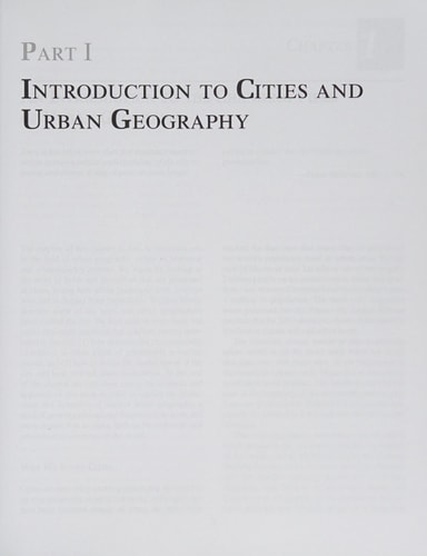 Urban Geography (3rd Edition)