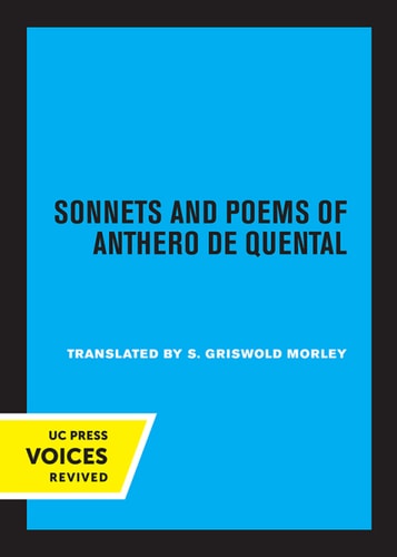 Sonnets and Poems of Anthero de Quental