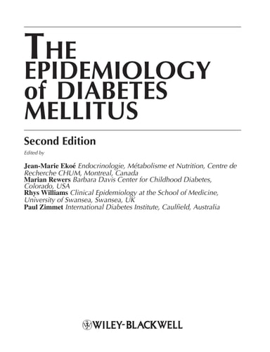 The Epidemiology of Diabetes Mellitus (2nd Edition)