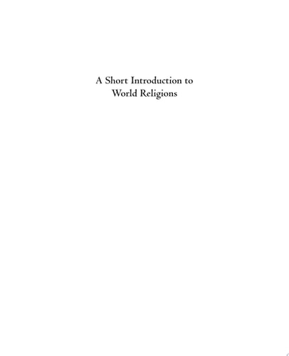 A Short Introduction to World Religions (3rd Edition)