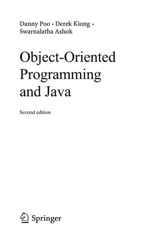 Object-Oriented Programming and Java (2nd Edition)