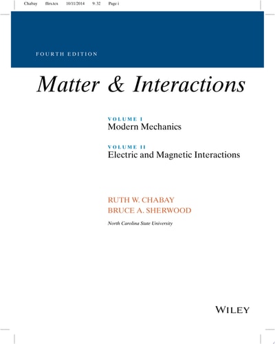 Matter and Interactions (4th Edition)